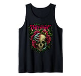 Funny Bullet My Valentine Skull Roses and Red Blood Horror Tank Top