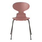 Fritz Hansen - Myran 3101 Wild Rose Färgad Ask/Warm Graphite - Rosa - Matstolar - Metall/Trä