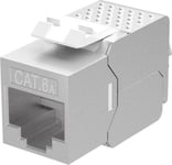 Goobay Keystone modul RJ45 CAT 6A, STP, slim-line 14,7 mm bred, crocodile typen, klemrække til IDC-montering (værktøjsfri)