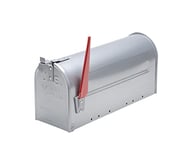 BURG-WÄCHTER Boîte aux lettres américaine, U.S. Mailbox avec fanion pivotant, Sans plaque pour le nom, Aluminium, US-Box 892 ALU