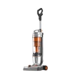 Vax Air Stretch Upright Vacuum Cleaner; Over 17m Reach; High performance, Multi-cyclonic, with No Loss of Suction; Lightweight - U85-AS-Be, Silver and Orange, 820W