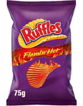 Ruffles Flamin Hot - Superstarkt Räfflade Potatischips 75 Gram