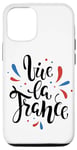 Coque pour iPhone 12/12 Pro Vive la France - Citation patriotique Freedom & Support