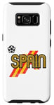 Coque pour Galaxy S8 Ballon de football Euro rétro Espagne