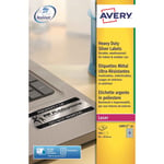 Avery L6012-20 self-adhesive label Rounded rectangle Permanent Silver 200 pc(s)