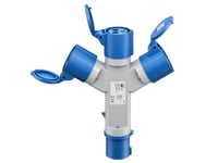 Cee-Adapter, Cee-Kontakt Till 3X Cee-Uttag - Kombinationsuttag Typ Cee + 2X Skyddskontaktuttag