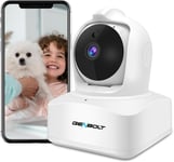 GENBOLT 2.5K Home Security Camera Indoor, Pet Dog Cam 5MP, 2.4/5Ghz Dual Wifi Ca