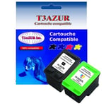 Lot de 2 Cartouches compatibles type T3AZUR pour imprimante HP Psc 4180 (337+343) 18ml (Noire et Couleur)