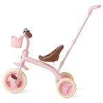 Stoy Vintage Trehjuling Med Föräldrahandtag Candy Pink | Rosa | 2-4 years