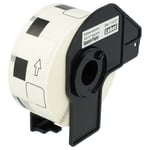 vhbw Rouleau d'étiquettes 23mm x 23mm compatible avec Brother PT QL-800, QL-820NWB, QL-810W, QL-720, QL720NW imprimante d'étiquettes - premium