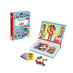 Janod - Magneti'Book for Boys - Magnetic Educational Game, 36 Pieces - Fine Motor Skills and Imagination Learning - From 3 Years, J02719