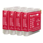4 Magenta Ink Cartridges compatible with Brother MFC-440CN MFC-465CN MFC-5460CN