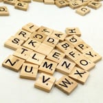 90 Pcs Wooden Scrabble Tiles Letters Craft Alphabet Scrabble Board Fun Game Toy