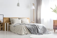 LARGE Silver Grey FUR Blanket Sofa / Bed Throw 150x200cm