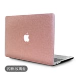 Convient pour ordinateur portable air13 housse de protection ordinateur Apple 14 pouces Apple notebook coque de protection étui-étui cuir brillant-or rose-creux 2020Pro13 (a2251/a2289/A2338)