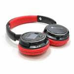 Bluetooth Stereo Headphones for Phones and Tablets with Microphone RED [008432]