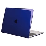 MOSISO Coque Compatible avec MacBook Air 13 2020 2019 2018 A2179 A1932, Plastique Coque Rigide Uniquement Compatible avec MacBook Air 13 Pouces avec Retina Display/Touch ID, Cristal Bleu Marin