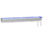 Uniprodo Vattenfall till pool - 90 cm LED-belysning Blå / vit