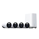 Eufy Security 24/7 Wi-Fi Powered Camera 4-pack with Homebase 3