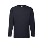 Fruit of the loom T-shirt Valueweight Long Sleeve - Dark Heather Grey / S