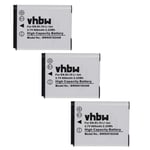 vhbw 3x Batteries compatible avec Nikon CoolPix S2750, S2900, S3700, S6700 appareil photo reflex (500mAh, 3,6V, Li-ion)