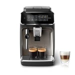 Philips Machine à Expresso Entièrement Automatique Séries 3300-5 Boissons, Mousseur à Lait Classique, SilentBrew, Broyeur 100% Céramique, Filtre AquaClean. Noir Chrome (EP3326/90)