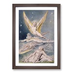 Big Box Art Night Startled by The Lark by William Blake Framed Wall Art Picture Print Ready to Hang, Walnut A2 (62 x 45 cm)