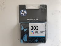 HP 303 Tri-color Ink Cartridge Original HP new sealed T6N01AE 301