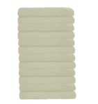 A & B TRADERS Washcloths 100% Prime Egyptian Cotton Pack of 12 Facecloths Flannels Super Soft Quick Dry 30 x 30cm (Cream)