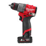 Milwaukee M12FPD2-602X 12v Cordless Sub Compact Percussion Drill 2 x 6.0ah Batteries + Charger