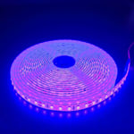 Lila 10W/m LED-strip - 5m, 120 LED pr. meter, 24V, IP65 - Farve : Lila