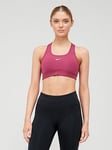 Nike Medium Support Padded Swoosh Bra - Pink , Pink, Size L, Women