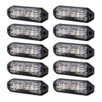 Varningsljus / Blixtljus Purelux Strobe HD - 12/24V / 15W / 98 mm, 10 st