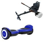 Paket Hoverboard Standard Go Kart 6.5 tums, Jetson Prism Blue, Standard Räckvidd och Svart Hoverkart, Smart Balance