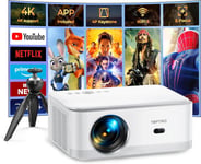 ?Android TV & Electric Focus?Projector 4K Supported, TOPTRO WiFi 6 Bluetooth 4P