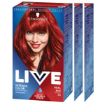 Schwarzkopf Schwarzkopf Live Color 35 Real Red 3-pack