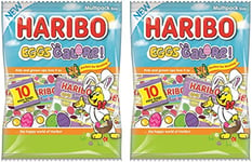 Haribo Eggs Galore - 2X Multipack Bags of Fruit Flavoured Gummy Sweets Eggs Galore Pieces (320g)