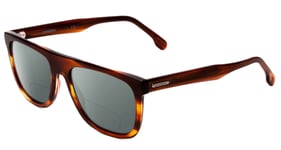 Carrera Browline Unisex Polarized BI-FOCAL Sunglasses Red Horn Marble Brown 56mm