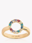 Sif Jakobs Jewellery Cubic Zirconia Open Centre Round Ring, Gold/Multi