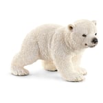 SCHLEICH Wild Life Polar Bear Cub Walking Toy Figure | New