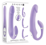 Gender X Orgasmic Orchid C-Shaped Double Ended Vibrator Purple Bendable USB Vibe
