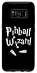 Coque pour Galaxy S8 Pinball Wizard, joueur de machine d'arcade, amateur de jeux et concepteur artistique