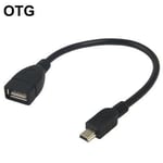 Cable mini usb OTG 5 broches vers usb femelle pour connecter une clé usb à un autoradio ou tablette avec port mini usb