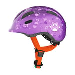 Abus Casque Enfant Smiley 2.0 - Casque vélo Robuste pour Filles et garçons - Violet avec Motif Hibou, Taille M