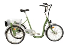 Trehjuling Monark elassisterad 20 tum med 2 hjul bak monark - 3-v Grön