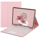 Galaxy Tab S6 Lite 10,4 tum 2020 Modell Sm-p610 Sm-p615 Tangentbordfodral Med Spårplatta Söt Rund Tangent Färg Tangentbord Avtagbart Bluetooth Touch Tangentbord Pink