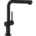 Hansgrohe Talis M54 Single Lever Kitchen Mixer 270 With Pull-Out Spout And Sbox, Single Spray Mode, Matt Black, 72809670