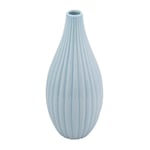 Kafuty White/Blue Simple Vase, Flowers Plants Ceramic Bottle Vase Modern Decoration Vase Pot Belly Bottle Slender Bottle Beautiful Home Office Ornament(L Blue)