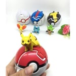 4 P-okémon Throw N Pop Poke Ball med Actionfigur Leksaksset