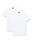 BOSS Mens TShirtRN 2P Modern Two-Pack of Stretch-Cotton Underwear T-Shirts with Logo White
